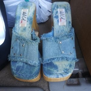 Wild pair denim clogs